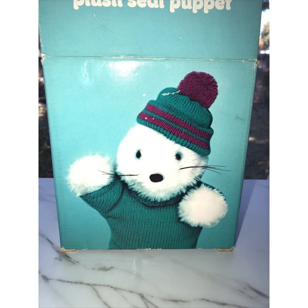 AVON BABY SEAL SCOOTER PLUSH STUFFED HAND PUPPET FULL‎ BODY W/box Vintage